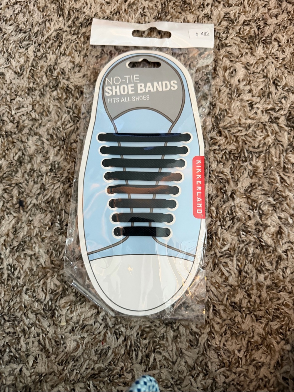 Kikkerland Black No-Tie Shoe Bands
